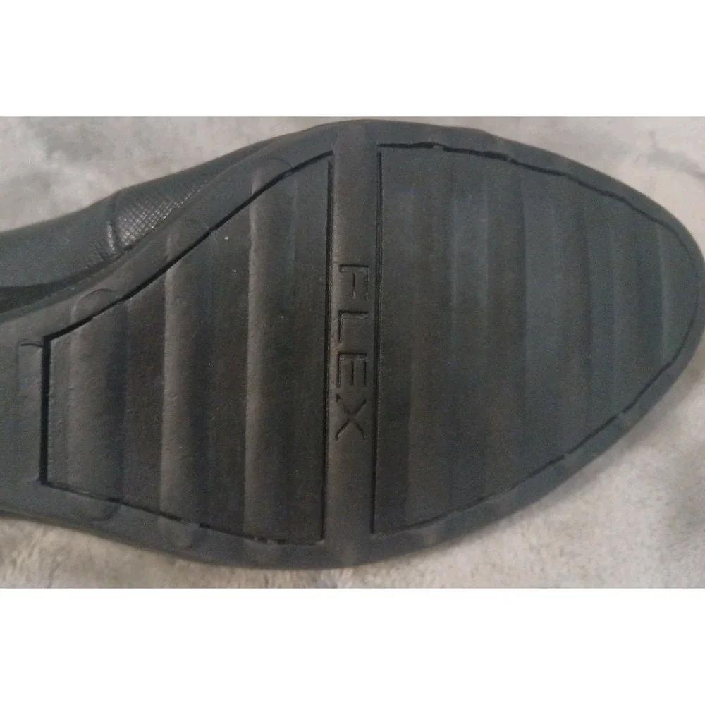 Life Stride Womens Dress Shoes‎ 8 1/2M Jean Black Slingback Wedge Heels